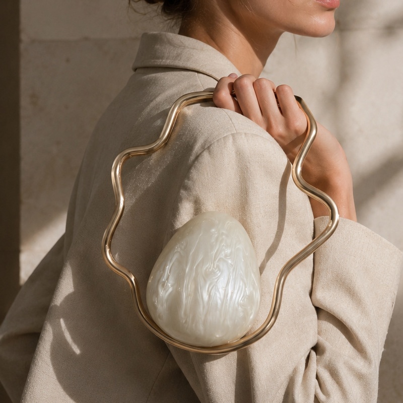 Women mini Acrylic Egg Bag Cut - Luxury Bags Cute ulasan dan harga