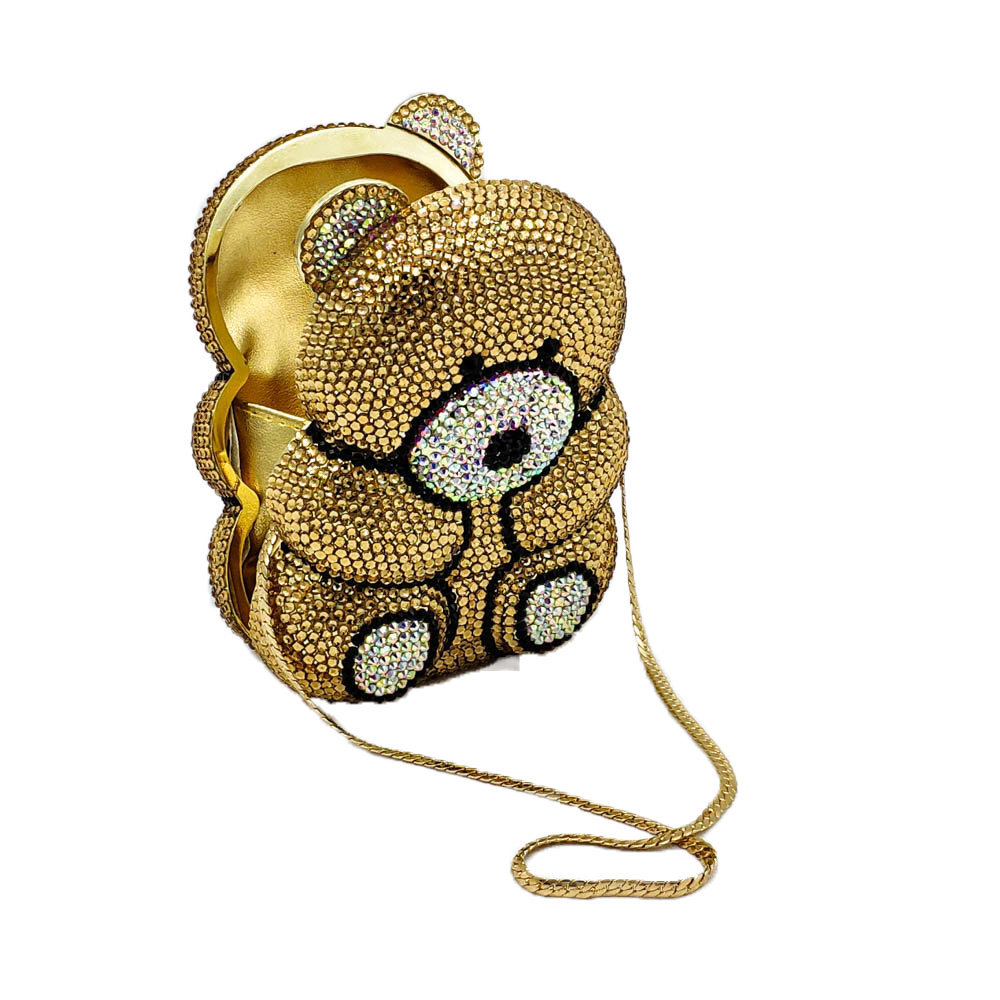 Cute Bear Rhinestone Evening B - Luxury Bags Cute ulasan dan harga
